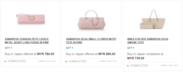 shop samantha thavasa vega japan post request malaysia